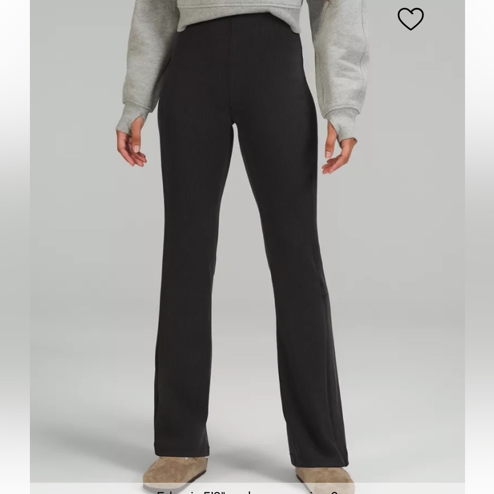 Lululemon brushed softstream flare zip pants